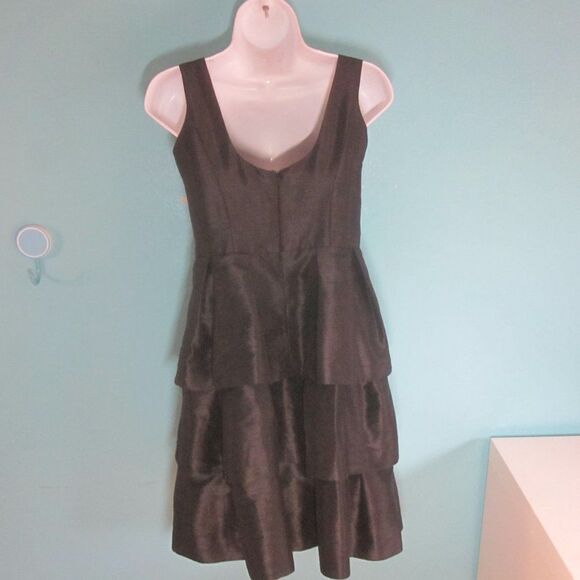 Alfred Sung Black Tiered Party Dress Size 2 - Picture 2 of 10